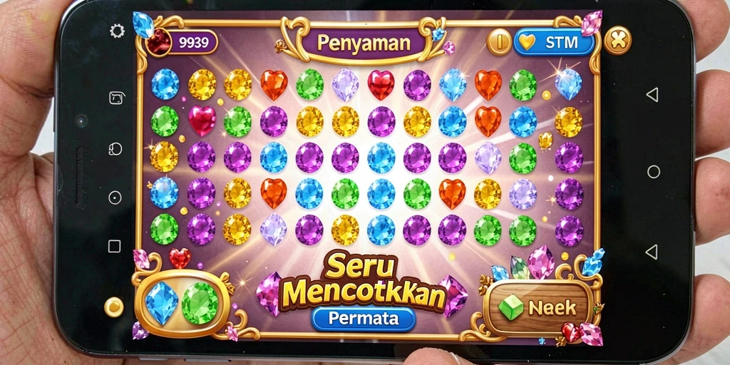 Tangkapan layar dari gameplay seru Match-3 di 9939.
