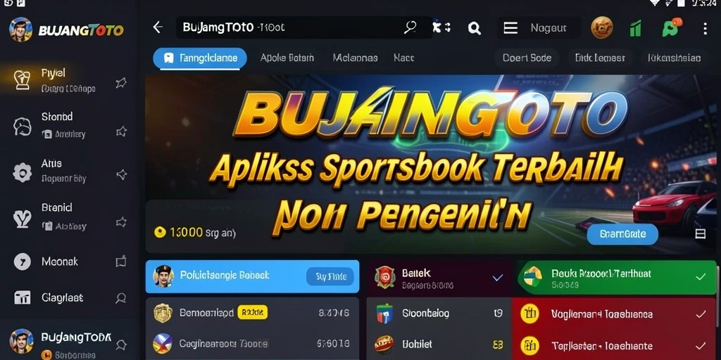 Tampilan utama gameplay aplikasi Sportsbook BUJANGTOTO yang menarik perhatian.