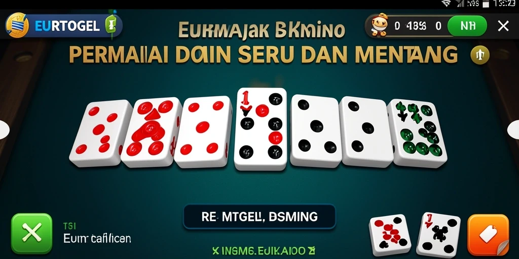 Tampilan gameplay seru dari EUROTOGEL yang menampilkan domino.