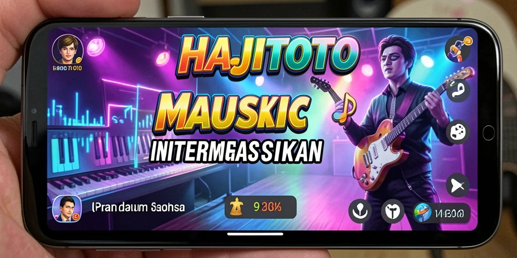 Tampilan gameplay HAJITOTO yang memukau dengan beragam alat musik.