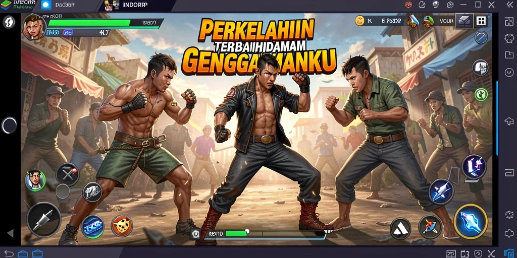 Screenshot mendebarkan dari aksi pertarungan di INDORP.