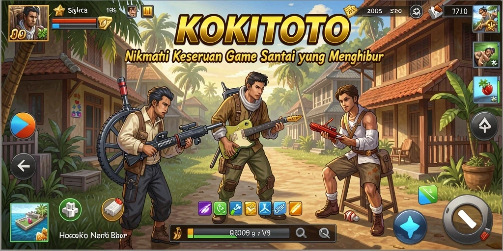 Gameplay menyenangkan di KOKITOTO dengan karakter lucu.