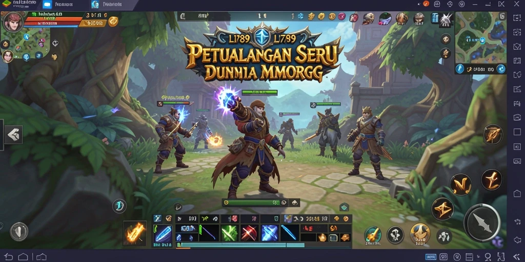 Tampilan dinamis saat bertarung dalam dunia MMORPG LI789.