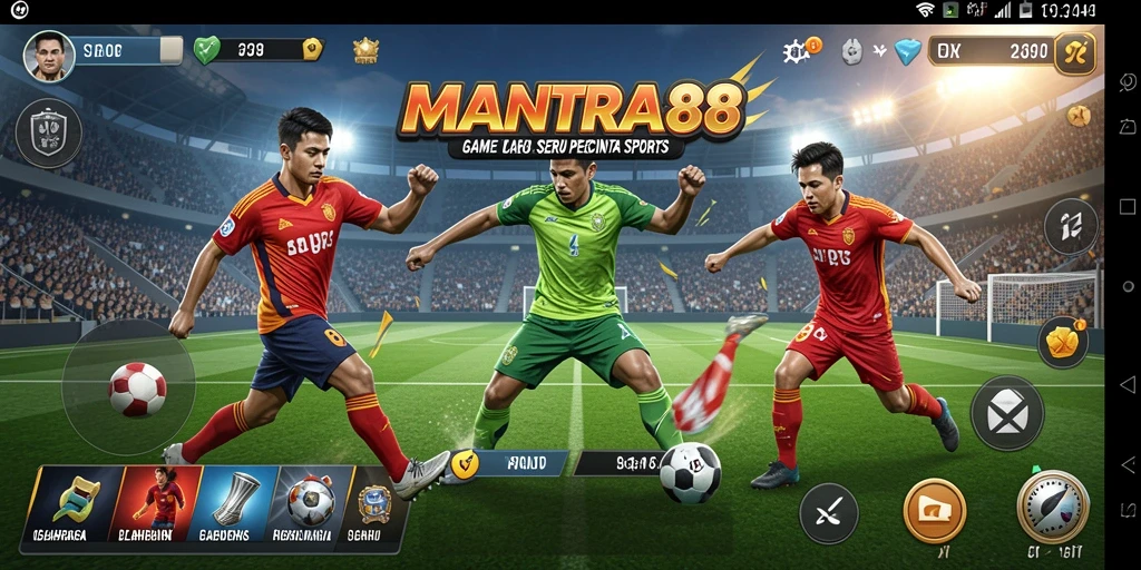 Tampilan gameplay seru dari game olahraga MANTRA88.