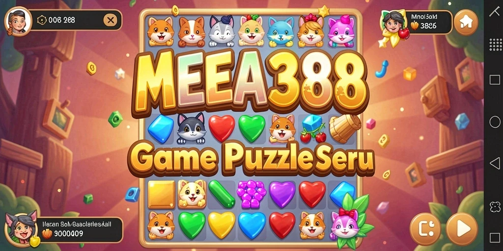 Tampilan gameplay MEGA388 dengan elemen Match-3 yang menantang.