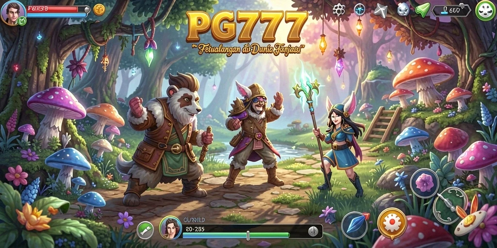 Tampilkan gameplay seru PG777 di dunia petualangan fantastis.