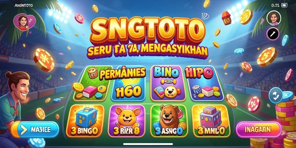 Screenshot permainan Bingo SENGTOTO yang penuh warna dan seru.