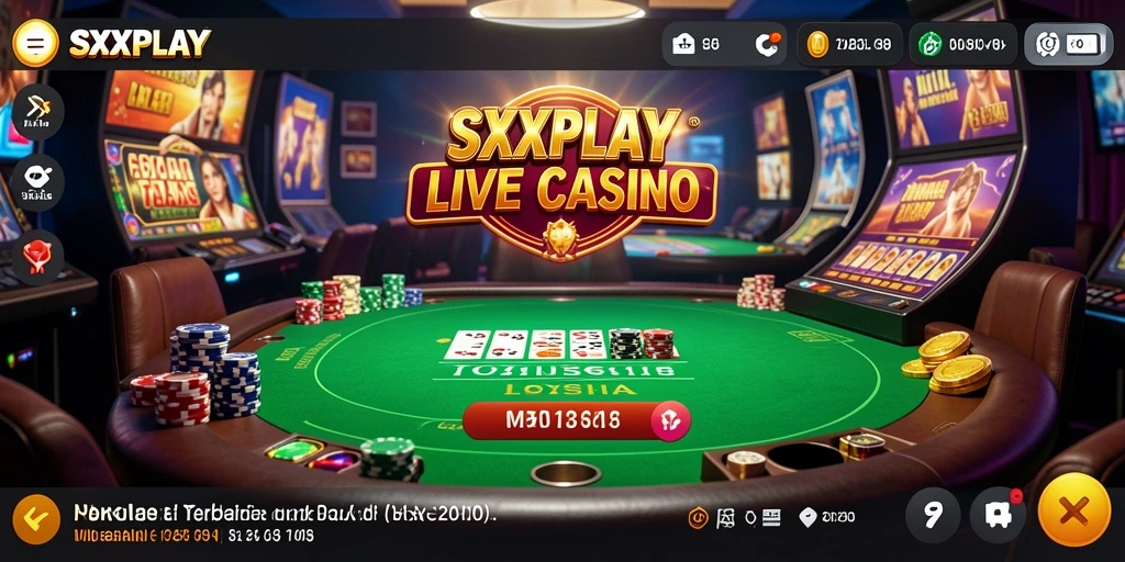 Tampilan gameplay SXXPLAY yang mengasyikkan dengan dealer langsung.